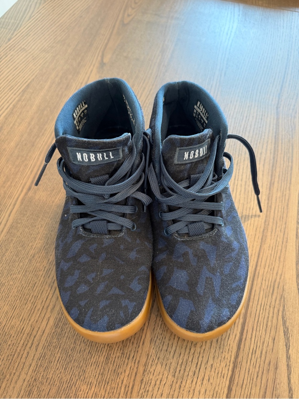 NOBULL Kids' Navy Patterned Sneakers with Gum Sole